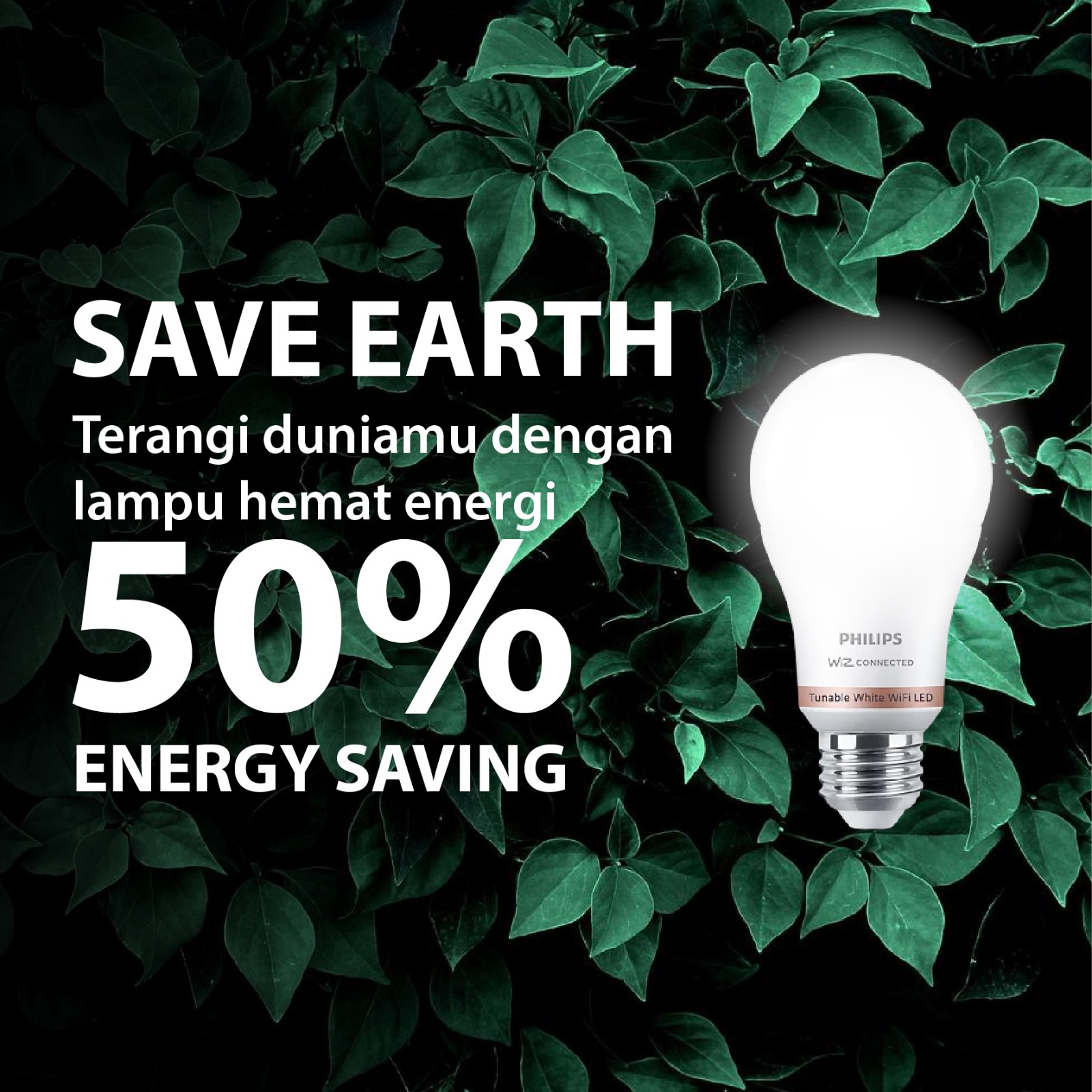 lampu philips id save earth lampu hemat energi